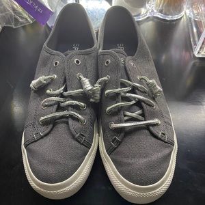 Grey and Silver Platform Sperrys
